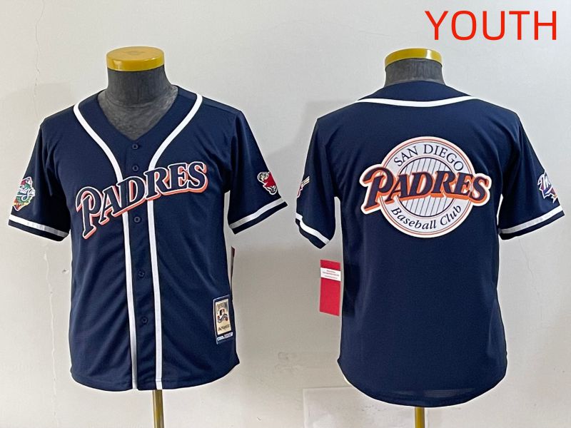 Youth 2025 San Diego Padres Blank Blue Throwback Game Nike MLB Jersey style 19->youth mlb jersey->Youth Jersey